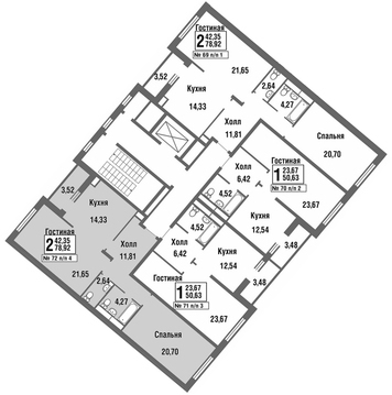 Москва, 2-х комнатная квартира, улица Татьянин Парк д., 8869858 руб.