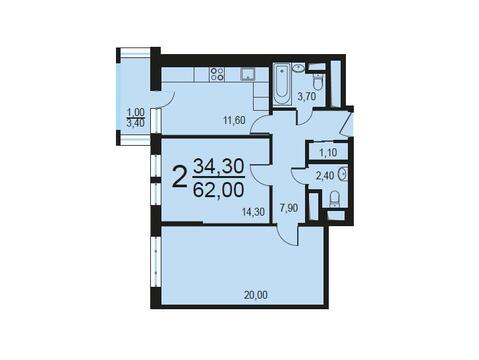 Москва, 2-х комнатная квартира, Внутренний проезд д.8с1, 12494550 руб.