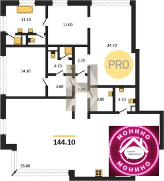 Москва, 2-х комнатная квартира, Богоявленский пер. д.д. вл. 3с1, 374660000 руб.