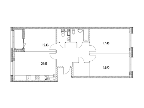 Москва, 3-х комнатная квартира, ул. Автозаводская д.Вл23, 21707554 руб.