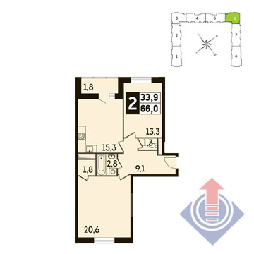 Путилково, 2-х комнатная квартира,  д., 6388565 руб.