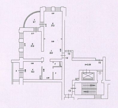 Балашиха, 2-х комнатная квартира, микрорайон Гагарина д.дом 6, 7403500 руб.