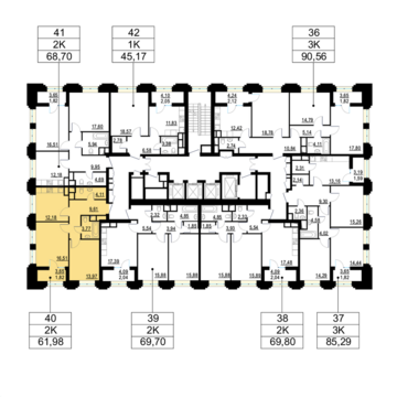 Москва, 2-х комнатная квартира, ул. Берзарина д.д. 28, корп. 4, 14237000 руб.