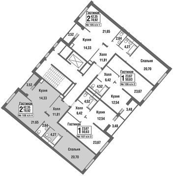 Москва, 2-х комнатная квартира, улица Татьянин Парк д., 9616402 руб.