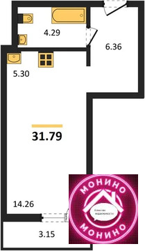 Ильинское, 1-но комнатная квартира, Ильинское село д.д. 2, 5746400 руб.