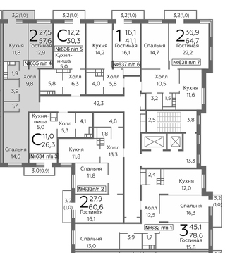 Видное, 2-х комнатная квартира, б-р Зеленые Аллеи д., 4140806 руб.