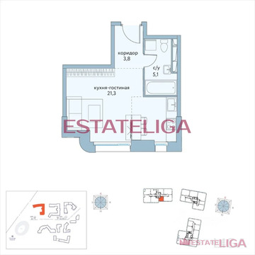 Москва, 1-но комнатная квартира, улица Крузенштерна д.2, 14950000 руб.