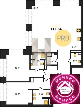 Москва, 2-х комнатная квартира, ул. Садовая-Сухаревская д.д. 14 стр. 1, 206942208 руб.