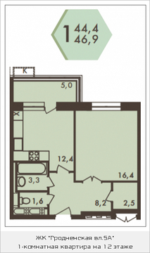 Москва, 1-но комнатная квартира, ул. Гродненская д.д.5  корп.2, 9758717 руб.