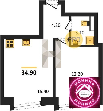 Москва, 1-но комнатная квартира, ул. Обручева д., 22997355 руб.