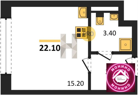 Москва, 1-но комнатная квартира, ул. Борисовские Пруды д., 9088381 руб.