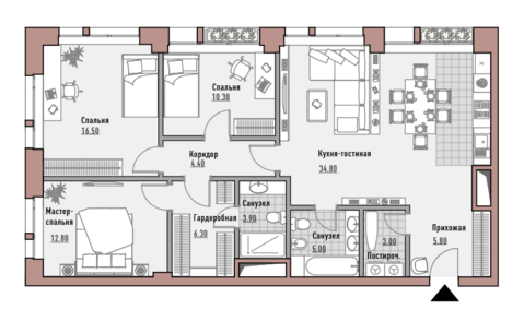 Москва, 3-х комнатная квартира, ул. Новослободская д.24, 54320000 руб.