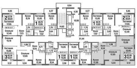 Москва, 3-х комнатная квартира, улица Татьянин Парк д., 9909606 руб.