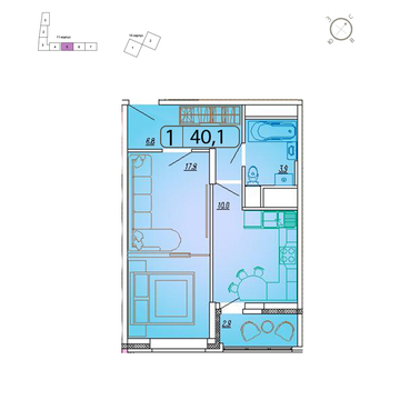 Мытищи, 1-но комнатная квартира,  д., 4010000 руб.