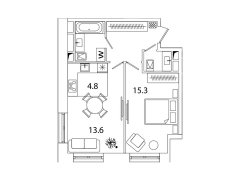 Москва, 2-х комнатная квартира, Рязанский пр-кт. д.2, 7910372 руб.