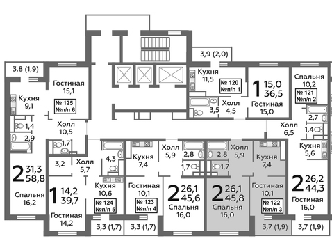 Балашиха, 2-х комнатная квартира, микрорайон Павлино д., 3588430 руб.