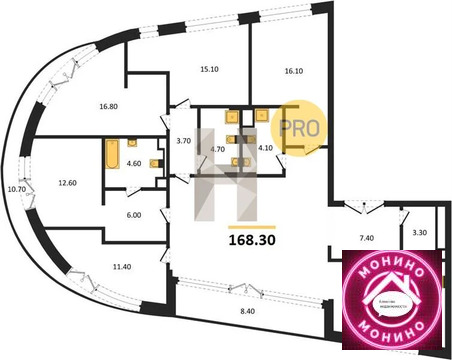 Москва, 5-ти комнатная квартира, ул. Нижние Мневники д., 123498540 руб.