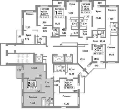 Балашиха, 2-х комнатная квартира, микрорайон Павлино д., 4233941 руб.