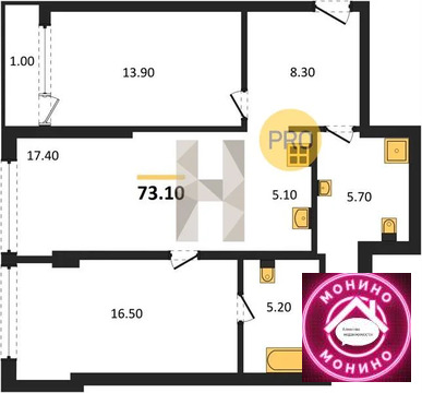 Москва, 2-х комнатная квартира, Кутузовский прд. д.д. 16, 62305894 руб.