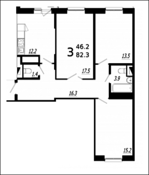 Мытищи, 3-х комнатная квартира, ул. Колпакова д.44 корп.33, 7255888 руб.