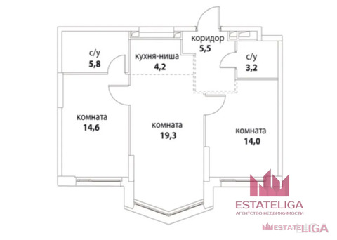 Москва, 2-х комнатная квартира, улица Крузенштерна д.3к1, 28500000 руб.