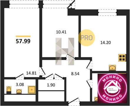 Москва, 2-х комнатная квартира, Анны Ахматовой ул. д., 15671896 руб.
