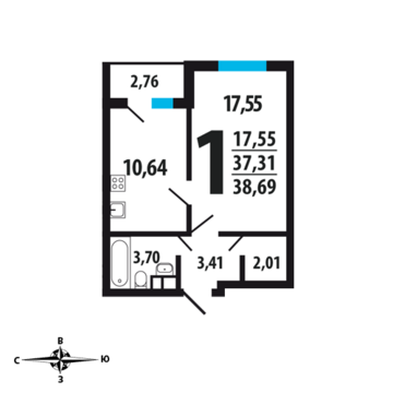 Москва, 1-но комнатная квартира, Нововатутинский пр. д., 3636860 руб.