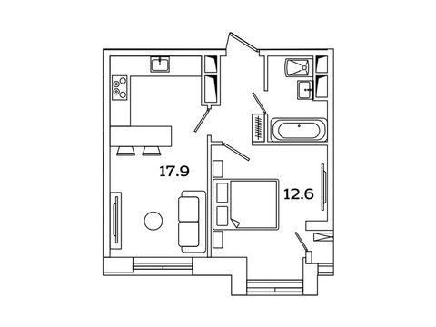 Москва, 1-но комнатная квартира, Рязанский пр-кт. д.2, 6623424 руб.