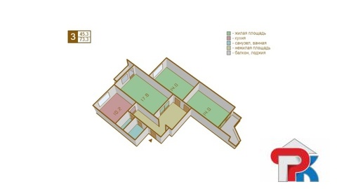 Москва, 3-х комнатная квартира, ул. Олимпийская деревня д.17, 13000000 руб.