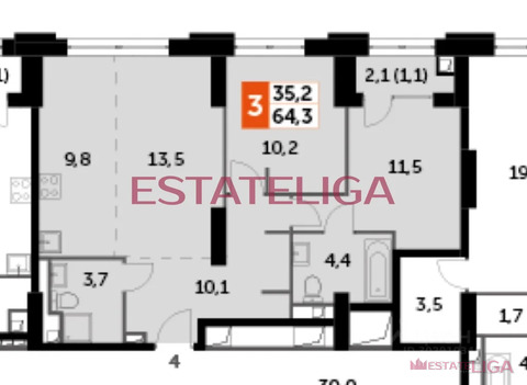 Москва, 3-х комнатная квартира, Шелепихинская наб. д.40к1, 29000000 руб.