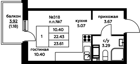 Москва, 1-но комнатная квартира, Чистая д.3, 2235000 руб.