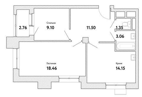 Москва, 2-х комнатная квартира, ул. Озерная д.вл. 35, 9935600 руб.