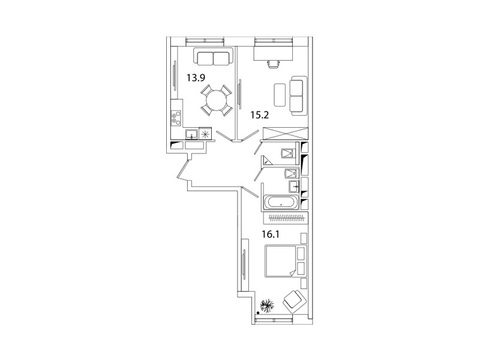 Москва, 2-х комнатная квартира, Рязанский пр-кт. д.2, 8588697 руб.