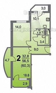 Люберцы, 2-х комнатная квартира, Гагарина проспект д.5/5, 5500000 руб.