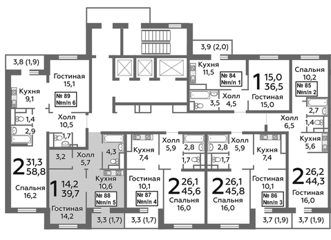 Балашиха, 1-но комнатная квартира, микрорайон Павлино д., 3162105 руб.