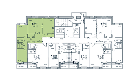 Москва, 3-х комнатная квартира, ул. Радиальная 6-я д.7, к 28/29, 6508046 руб.