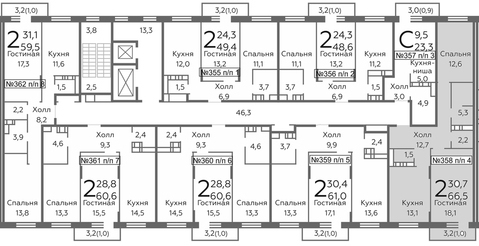 Видное, 2-х комнатная квартира, б-р Зеленые Аллеи д., 4313688 руб.