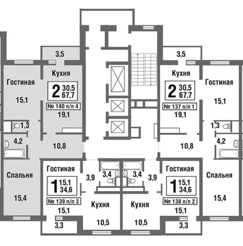 Балашиха, 2-х комнатная квартира, микрорайон Павлино д., 4610437 руб.