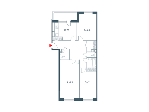 Москва, 3-х комнатная квартира, ул. Викторенко д.11С24, 26016785 руб.