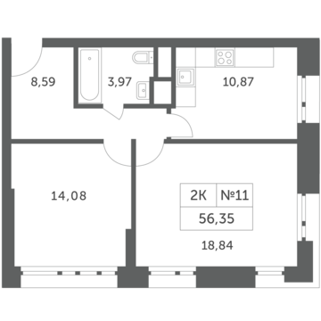 Раздоры, 2-х комнатная квартира, КП Береста д., 4693955 руб.