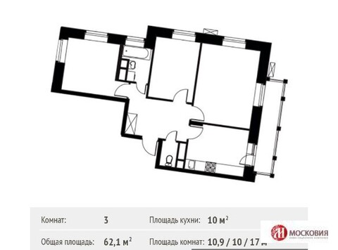 Москва, 3-х комнатная квартира, ул. Грина д.1 к6, 4346500 руб.