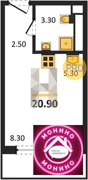 Коммунарка, 1-но комнатная квартира, ул. Александры Монаховой д.д. 3.2, 8260516 руб.