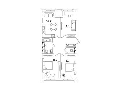 Москва, 3-х комнатная квартира, Рязанский пр-кт. д.2, 11699138 руб.