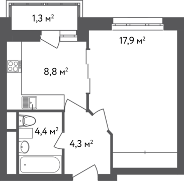 Москва, 1-но комнатная квартира, ул. Вешняковская д.18Г, 6371120 руб.