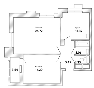 Москва, 2-х комнатная квартира, ул. Озерная д.вл. 35, 12014656 руб.