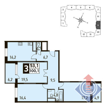 Путилково, 3-х комнатная квартира,  д., 8381493 руб.