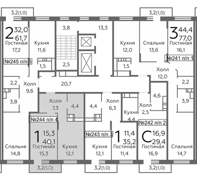 Видное, 1-но комнатная квартира, б-р Зеленые Аллеи д., 3327538 руб.