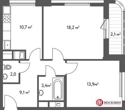 Москва, 2-х комнатная квартира, Кавказский б-р. д.27, 12889800 руб.