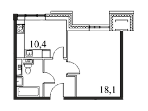 Москва, 1-но комнатная квартира, ул. Автозаводская д.23стр120, 5222387 руб.