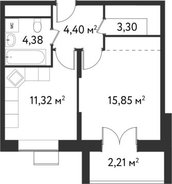 Москва, 1-но комнатная квартира, ул. Фабрициуса д.18 стр. 1, 8308584 руб.